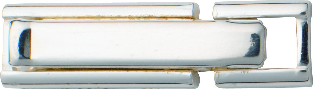 Leiterverschluss Silber 925/- 6,0/4,0mm weiß poliert zum Einhängen