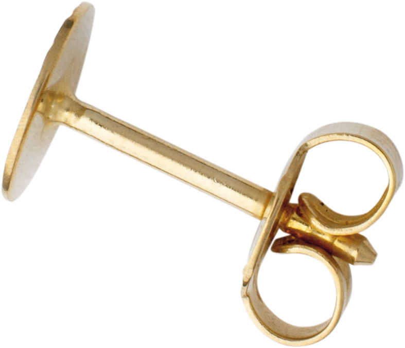 Barbell with plate Ø 6.00mm gold 585/-Gg