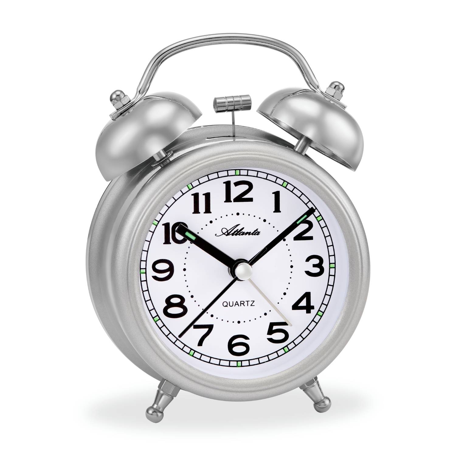 Atlanta 2103/19 Doppelglockenwecker silber