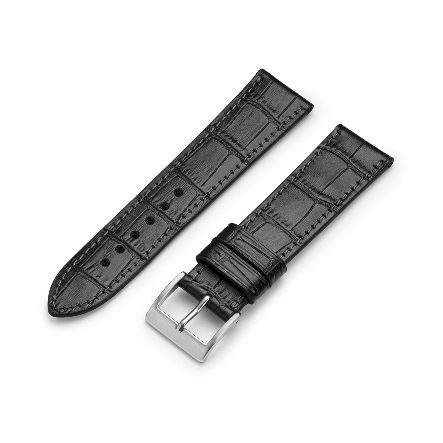 Manufakturwerk leather strap Rothenbaum black 22/20