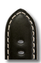 Pasek skórzany Happel PAN 24mm czarny równoległy XL