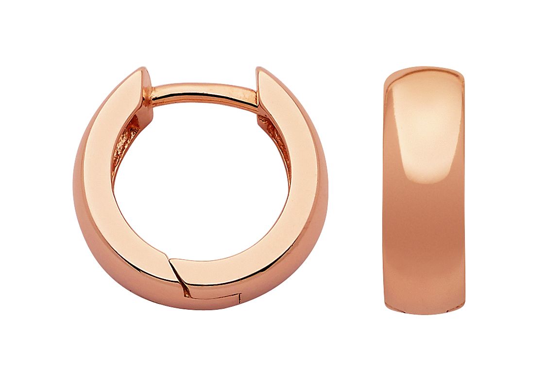 Creolen 2 Paar Silber 925/rose verg. Ø 12,5mm