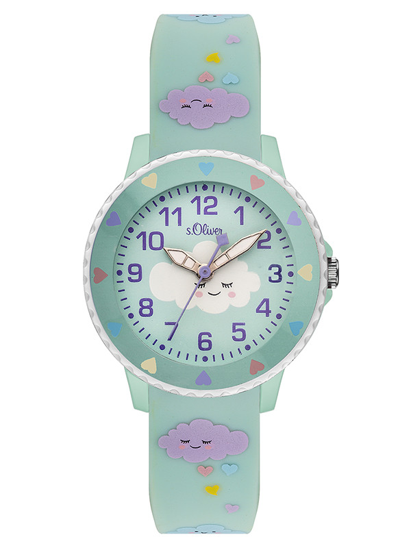 s.Oliver rubber watch strap turquoise SO-3565-PQ