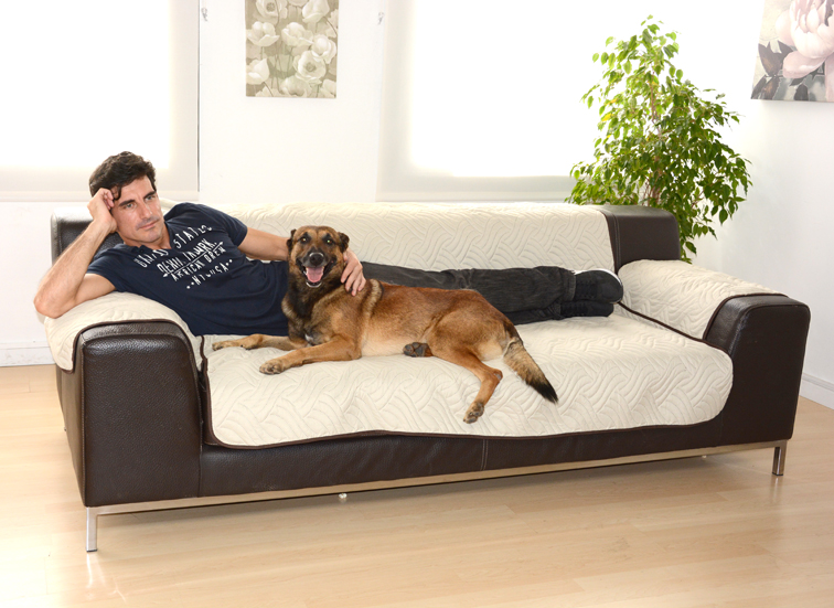 Sofa Cover - Schutz gegen Schmutz und Flecken - braun für 3-Sitzer