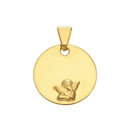 Medaille Gold 585/GG Amor, rund