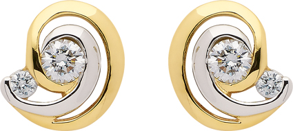 Ohrstecker Gold 333/GG/rh, Zirkonia