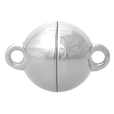 Magnetic clasp long ball 925/- polished Ø12.0mm