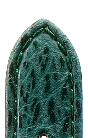 Leather band shark waterproof, 18mm, dark green