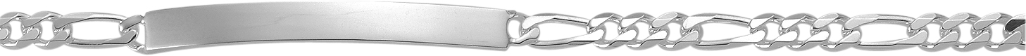 ID bracelet silver 925/rh Figaro 19 cm