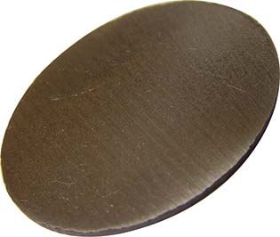 GRS-Übungsplatte Karbonstahl oval, flach 33 x 45,7 mm