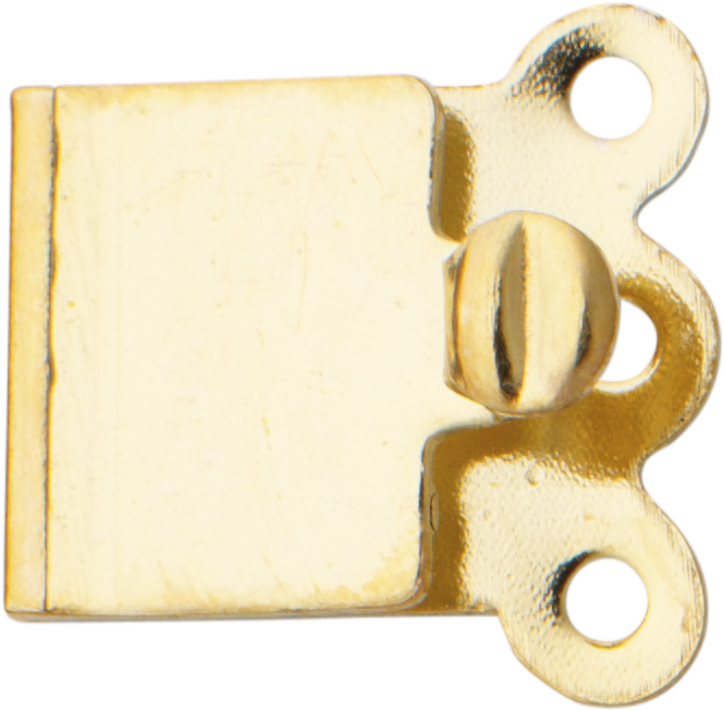 Box snap metal gold plated, L 6,50 x W 7,30mm