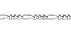 Collierkette Silber 925/-, Figaro 36cm