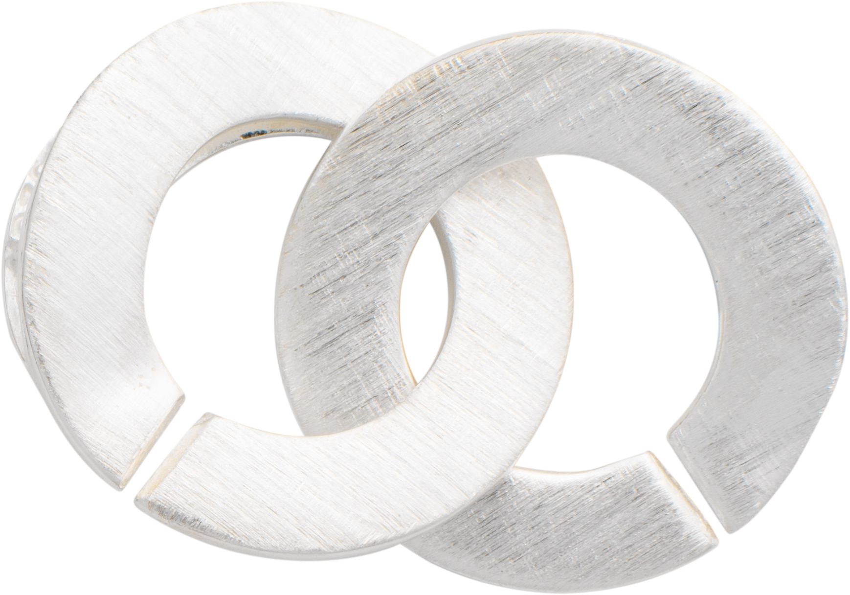 _ Jump ring multi-row silver 925/- polished/matte, round Ø 17.00mm