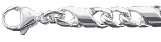 armband zilver 925/-, fantasie 21,00cm