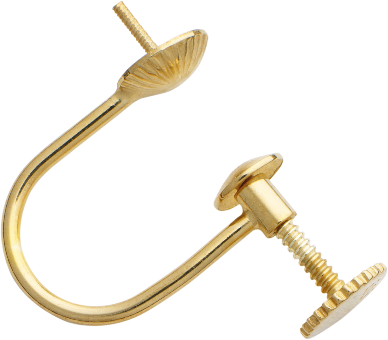 Klemmschraube Gold 585/-Gg mit Perlschale Ø 5,00mm