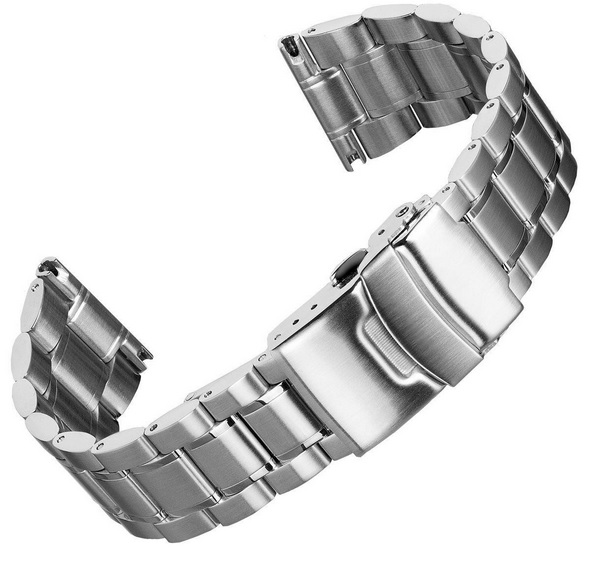 RF Massieve metalen band wit, 18mm <br/>Aanzetbreedte mm: 18.00 / Kleur: staal