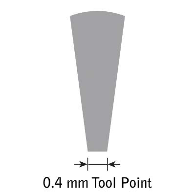 Glensteel platsteekbeitel conisch nr.4 - 0,4 mm