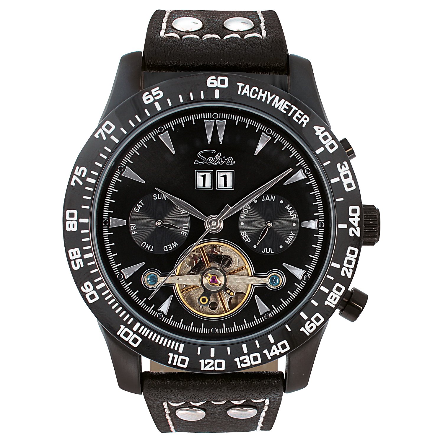 SELVA Men's Watch »Hector« - Tachymeter - black