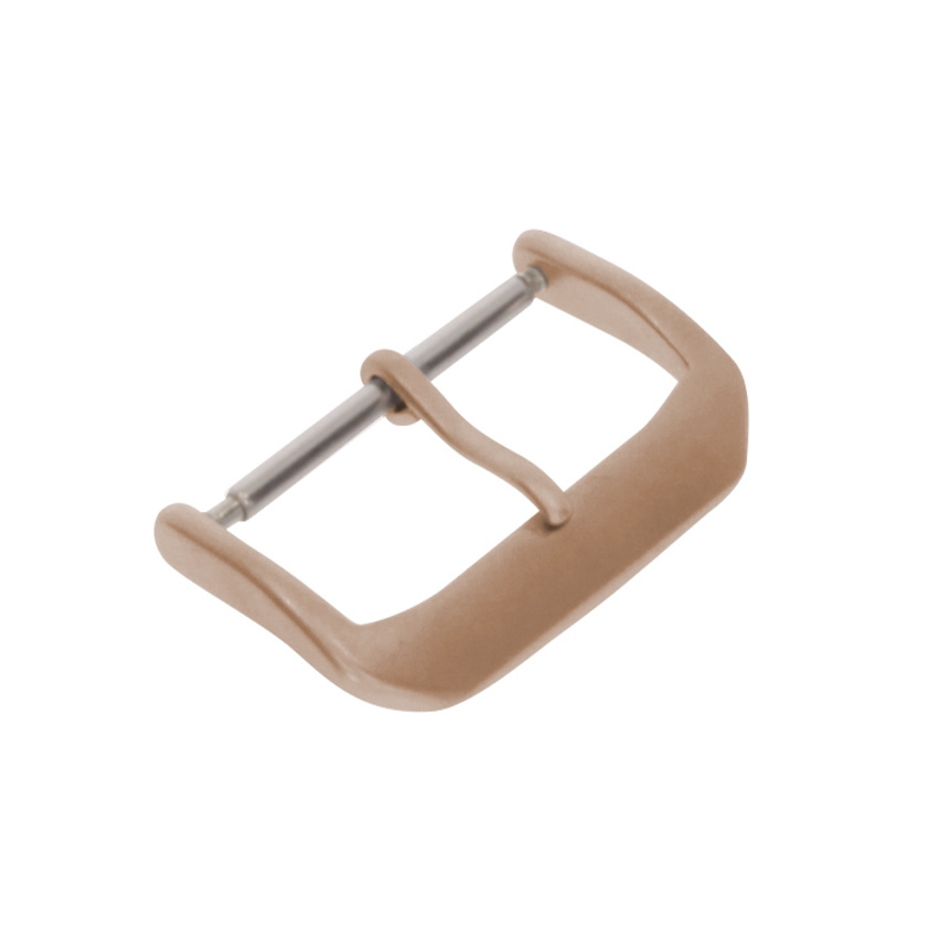 Pin buckle suitable for Apple Watch bracelets, gold stainless steel, 22mm