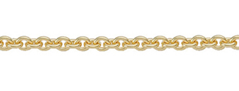 _ Collier chain gold 333/GG, anchor round 45 cm