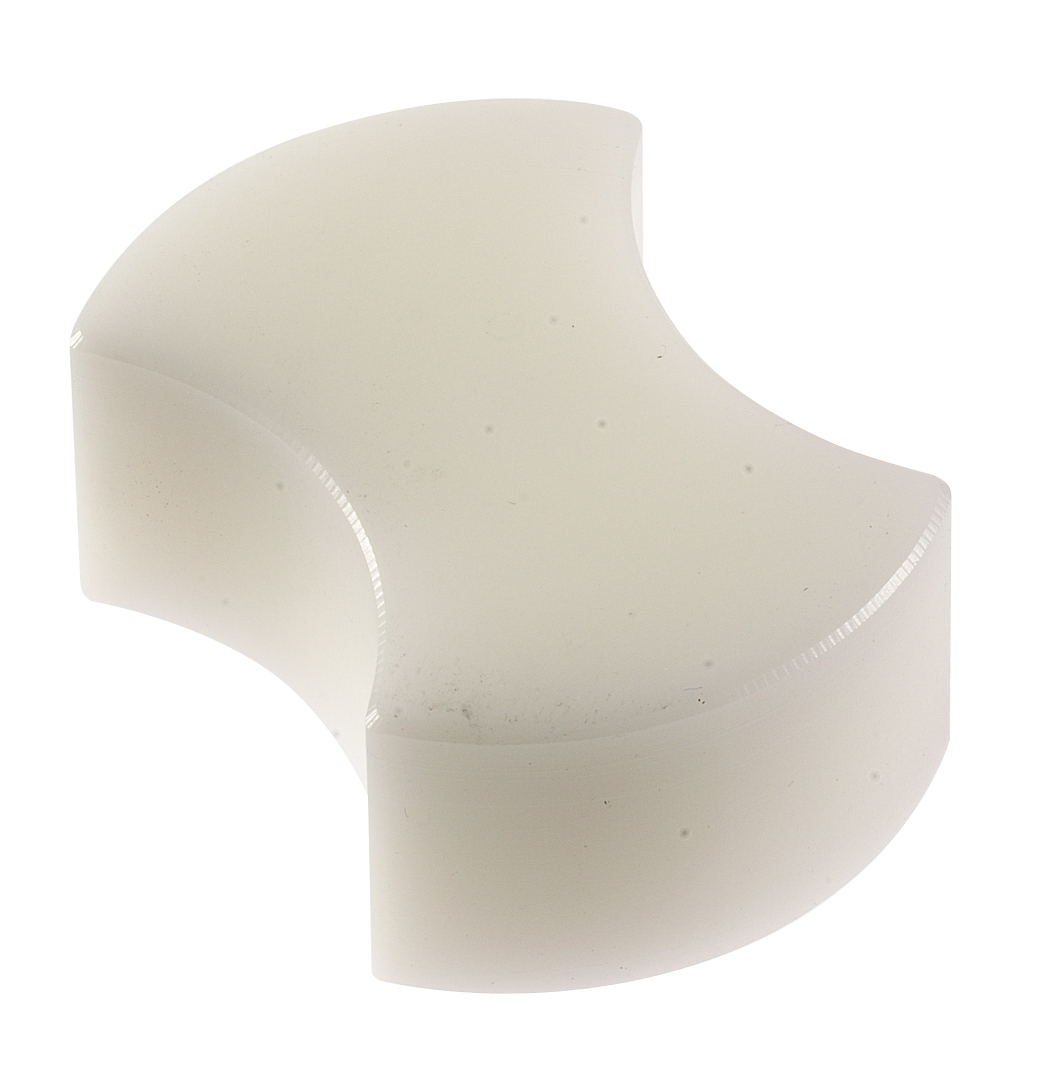 _ Pressure piece without attachment, flat, round, with incisions for band stops Flume
