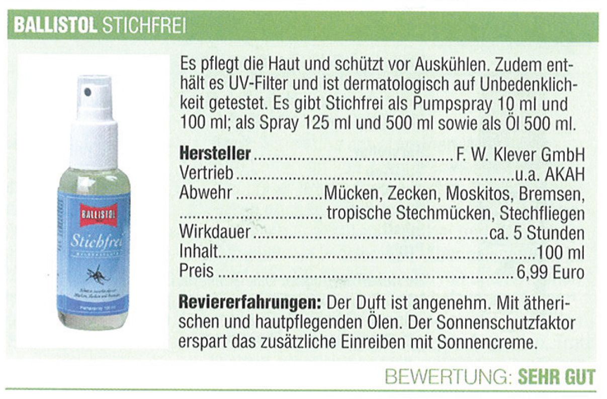 BALLISTOL Stichfrei Spray, 125ml - Tekenafweermiddel en muggenspray
