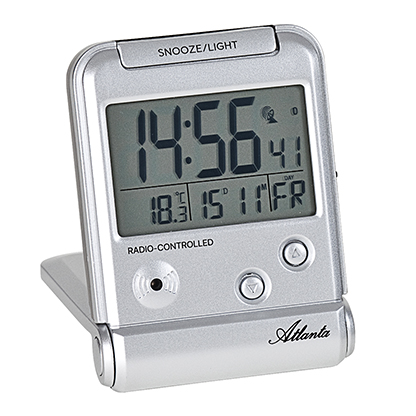 Atlanta 1806/19 Radio controlled alarm clock silver