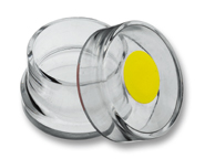 Glass container, yellow Wieland