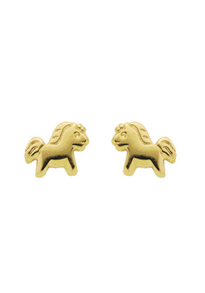 Ear studs gold 333/GG, horse