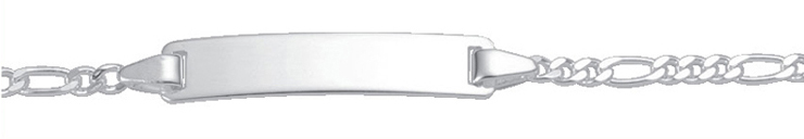 ID bracelet 3 pieces silver 925/-, Figaro 16 cm