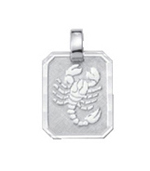 Zodiac silver 925/- Scorpio, square