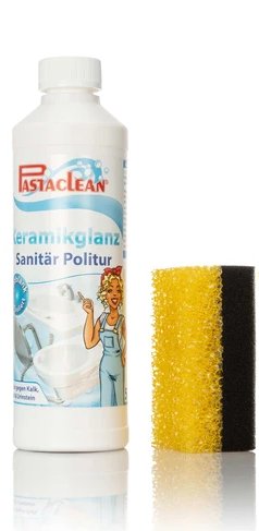 Pastaclean keramiek glans sanitair poetsmiddel 500ml met spons