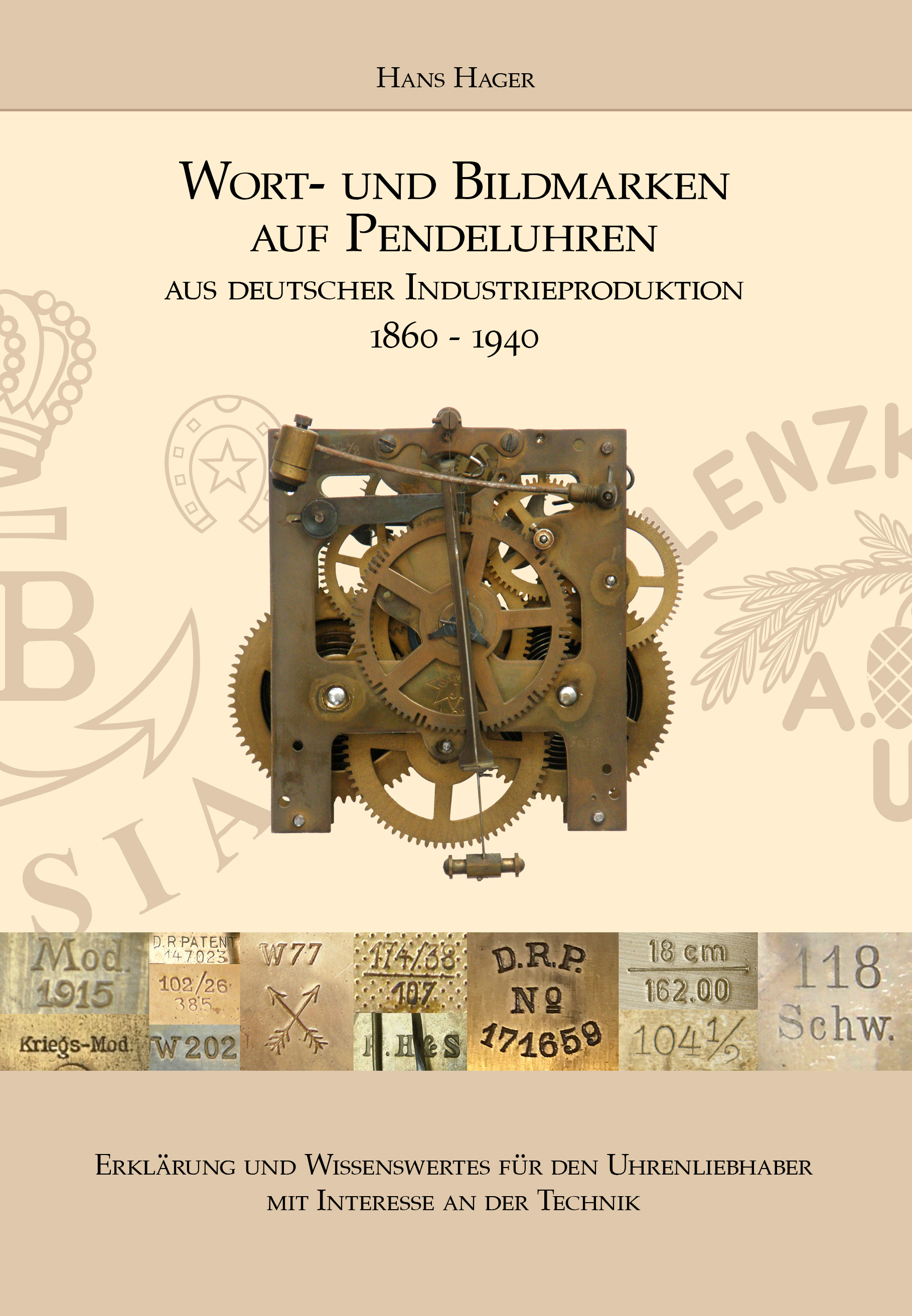 Book word and figurative marks on pendulum clocks (German edition)