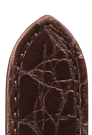 Pasek skórzany Tiffany 12mm ciemny brąz z elegancką strukturą kroko