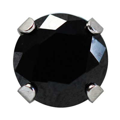 Erstohrstecker System 75 Tiffany mit Cubic Zirkonia schwarz Studex