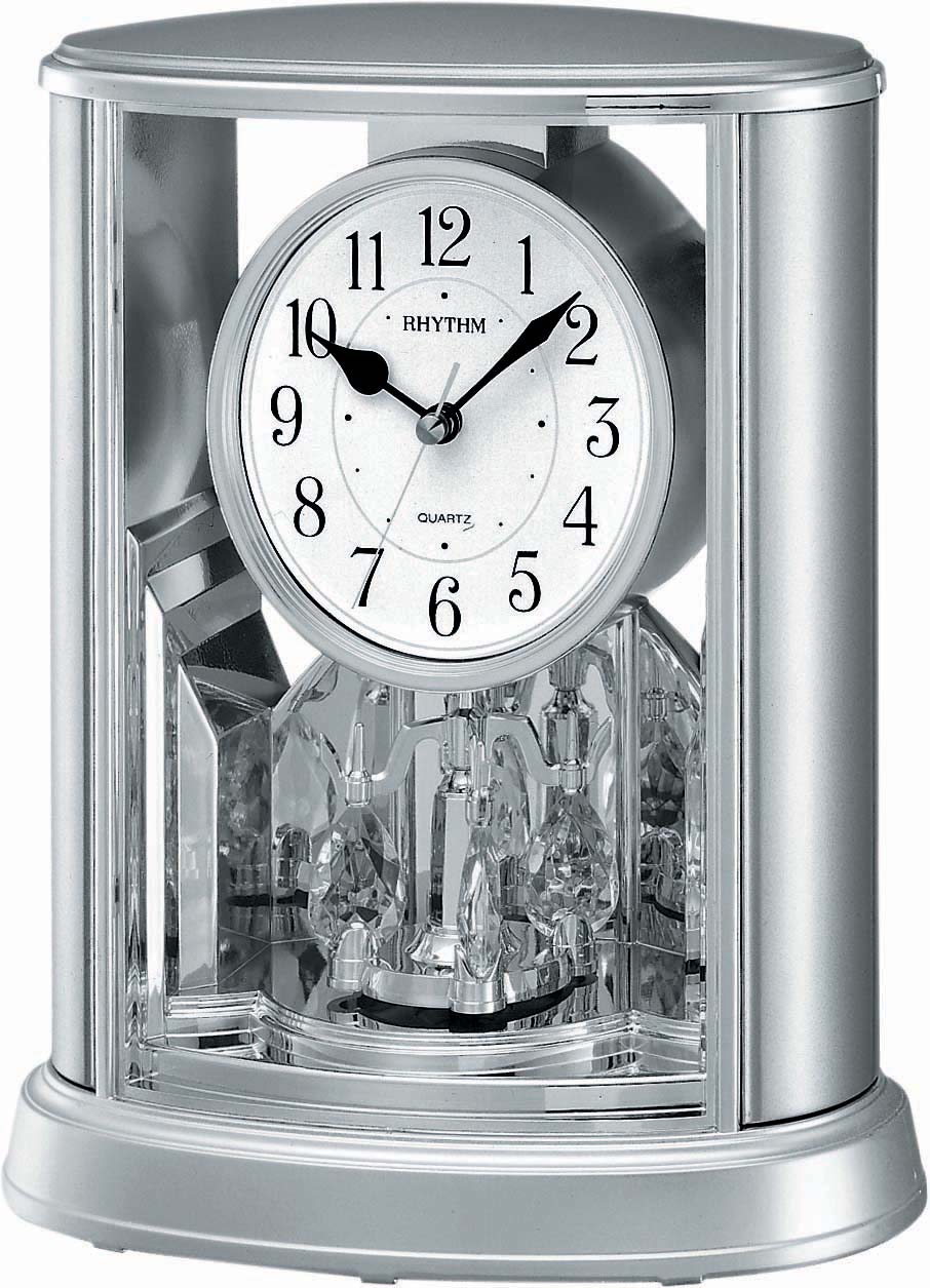 Rhythm 7724/19 silver carriage clock/ table clock quartz