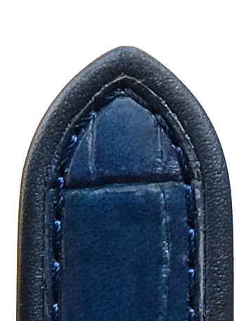Lederband Imperator Waterproof 18mm dunkelblau mit Louisiana Prägung