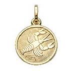 _ Sternzeichen Gold 333/GG Krebs, rund