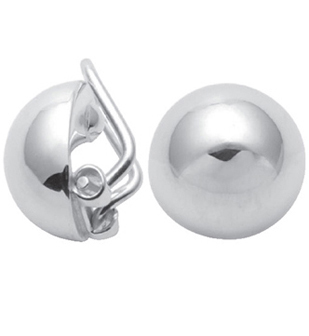 Ear clips silver 925/-, hemisphere 13.70 mm