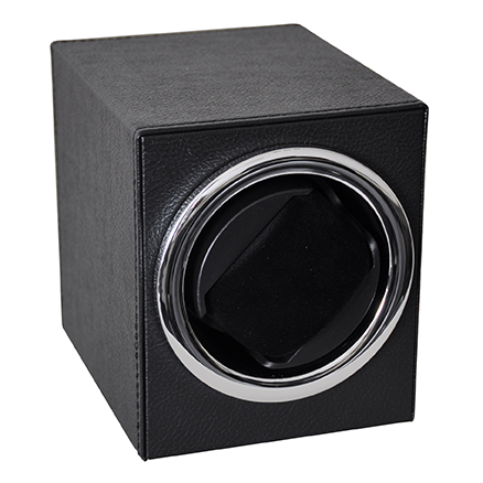 _ Watchwinder black leather