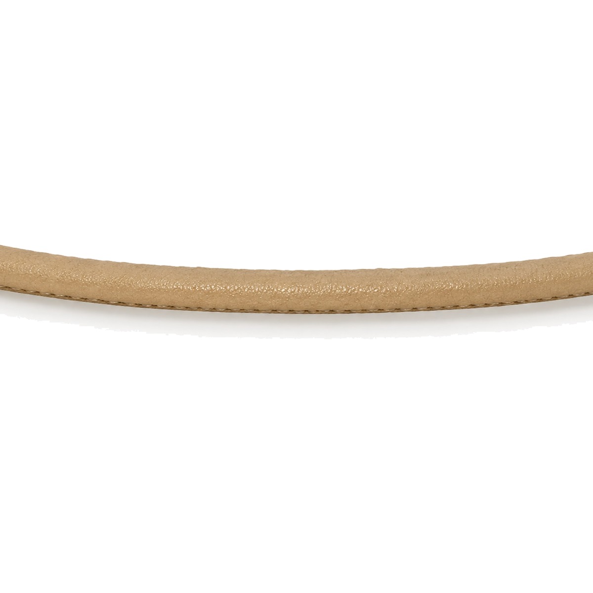 Lederband genäht Rindleder Ø 2,5 mm, sand, Länge 1 m