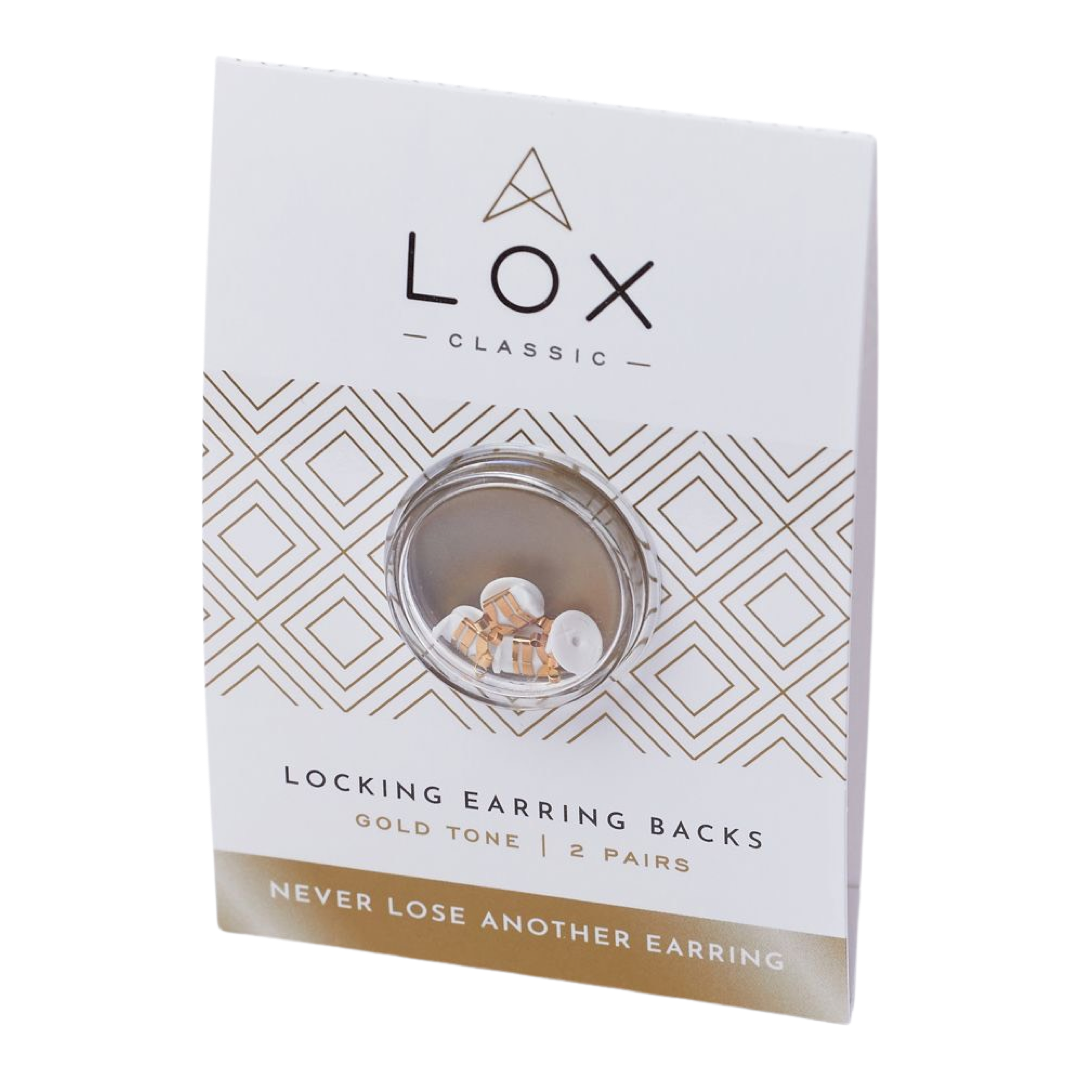 Lox - Oorbel beveiliging, anti allergisch, 24K verguld <br/>Kleur: 24K vergoldet