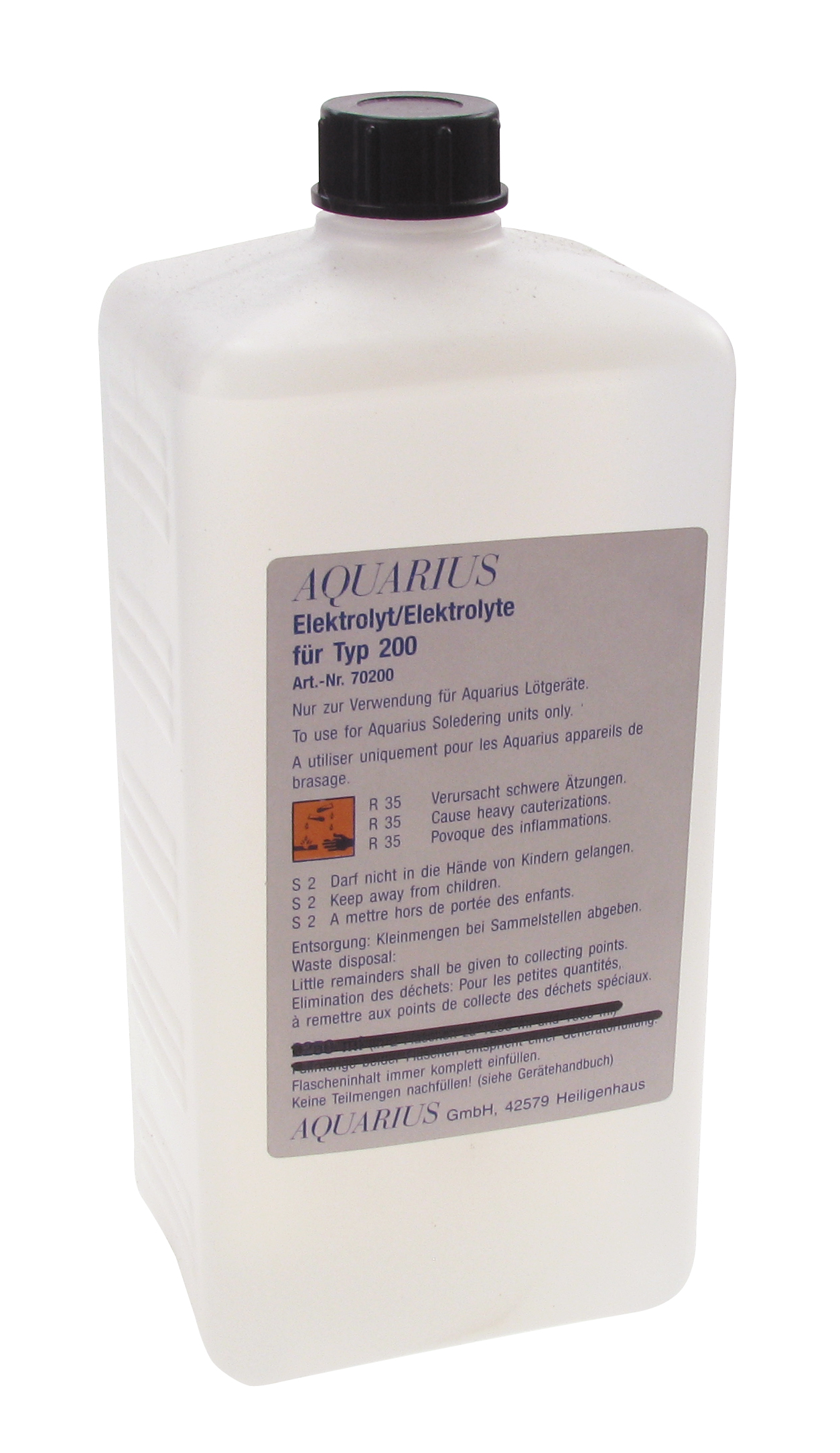 Electrolyte for type 200 Aquarius