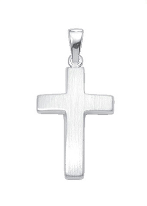 Kreuz Silber 925/- mattiert