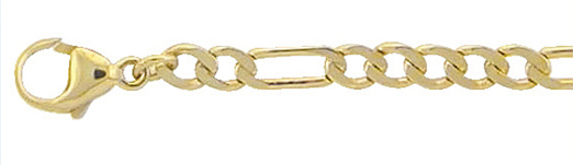 Collier Gold 585/GG, Figaro 50cm
