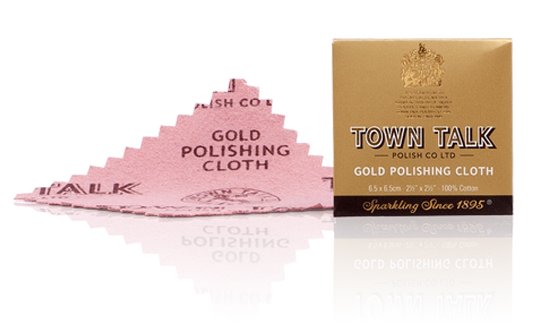 Mr Town Talk Dinky gold polishing cloth 6.5cm x 6.5cm