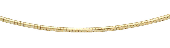 collier goud 585/gg, Tonda rond 45cm eindoog afschroefbaar