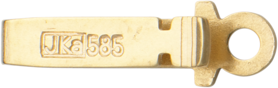 _ Box snap gold 585/-Gg single-row, L 9.00 x W 2.35mm