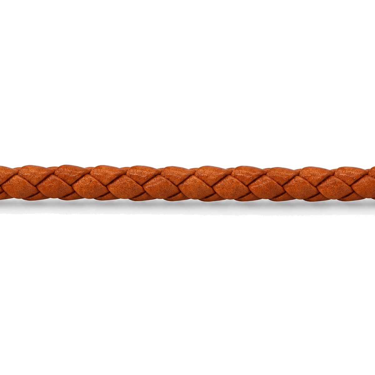 Lederband geflochten Rindleder Ø 3 mm, cognac, Länge 1 m