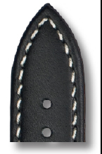Pasek skórzany Del Mar 18 mm czarny